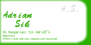 adrian sik business card